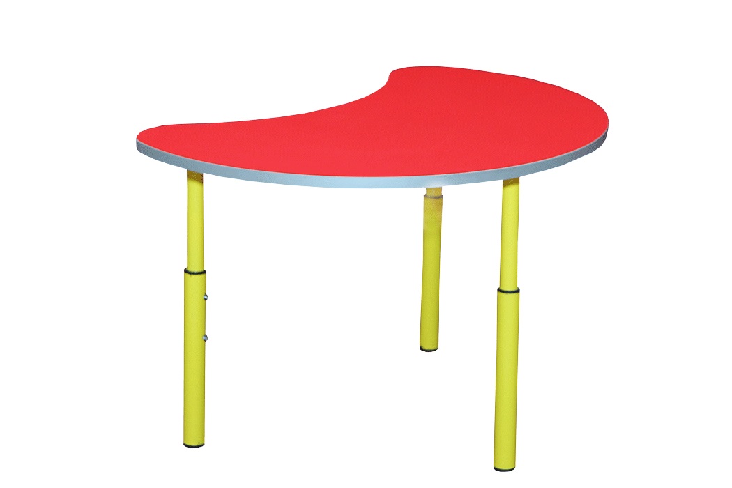 Стіл дитячий "Квітка", на крулій металевій трубі,регулюється на ростові групи № 1-3,(ТОВ ‘’АЛМАНТ’’) 700х507х460-580 мм. H = 460-580 мм.